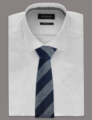 Wool Rich Striped Tie